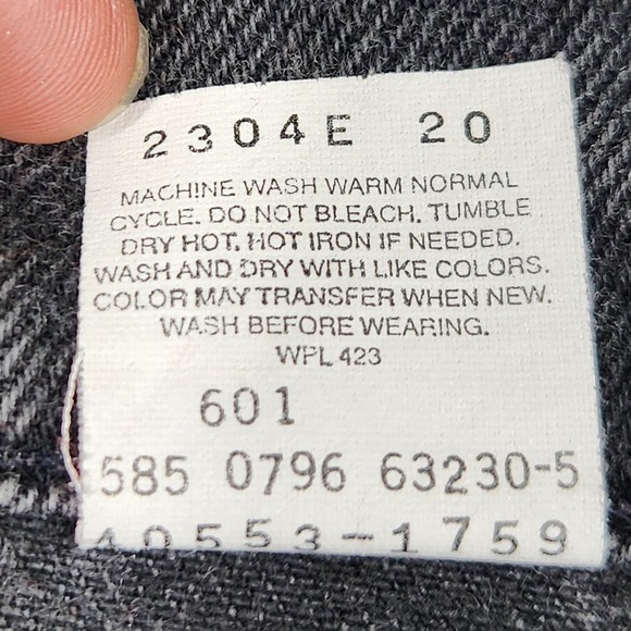 Vtg 90s Levis Jeans Men 40x30 Back Denim Retro Everyday White Tab Classic Casual - Picture 10 of 10